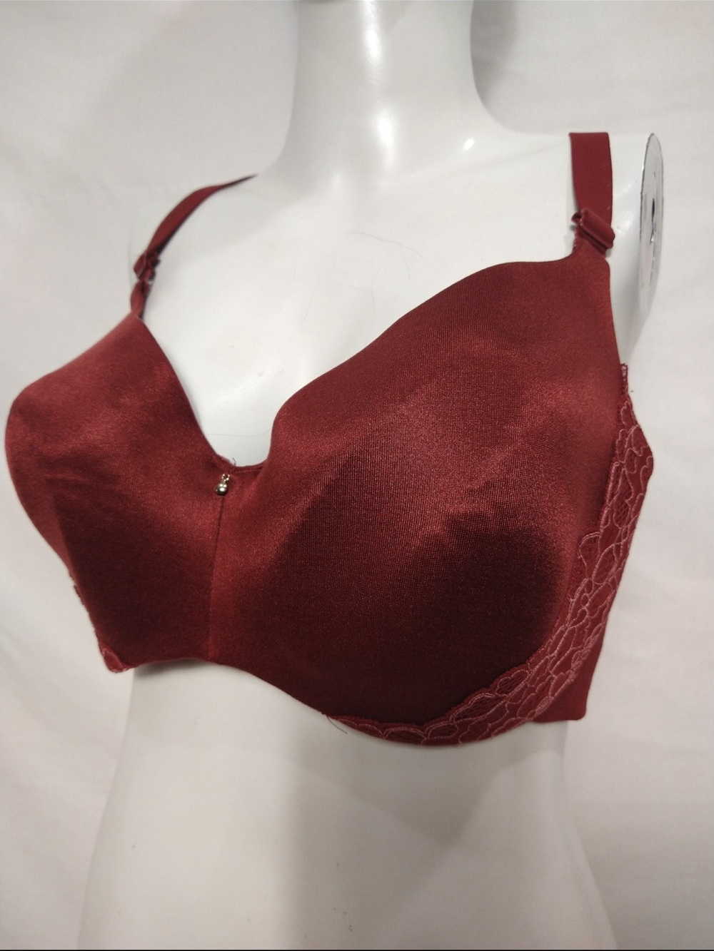 Cacique Full-Coverage Bra - Deep Wine - Picture 2 of 6